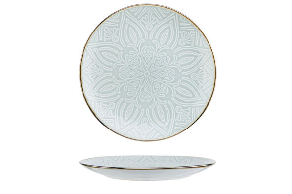 MURANO GREEN DESSERTBORD D20CM